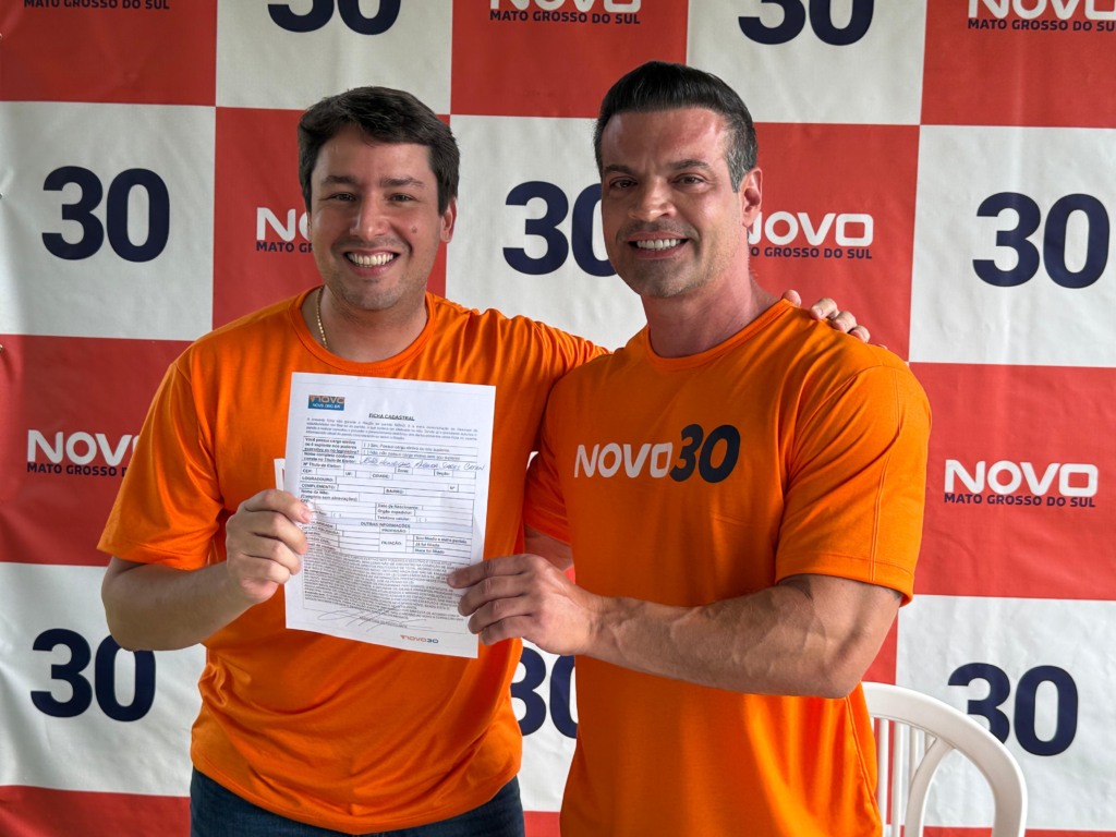 João Henrique Catan oficializa filiação ao Partido Novo e apresenta pré-candidatura ao governo de MS
