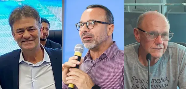 Krämer, Braz e Sausen: Podemos corre risco de implosão em Venâncio Aires (Fotos: Divulgação)