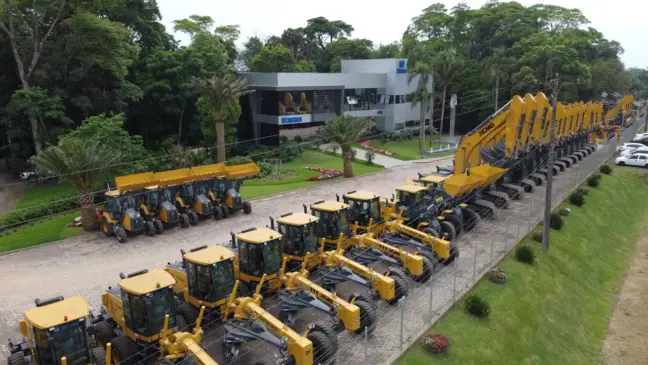 GRA Máquinas está localizada na rodovia RSC-287 próximo ao trevo principal de acesso à cidade de Venâncio Aires (Foto: Renan Zarth/Terra FM)
