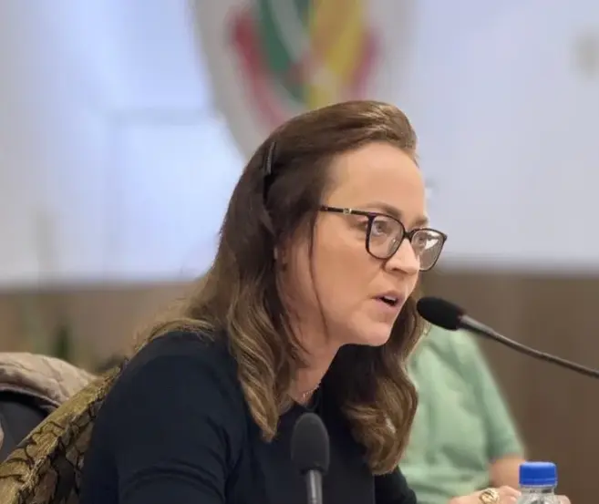 Vereadora Claidir Kerkhoff Trindade (Republicanos) preside a Frente Parlamentar de Acompanhamento do Programa Compra Assistida no Legislativo (Foto: AI Câmara de Vereadores)