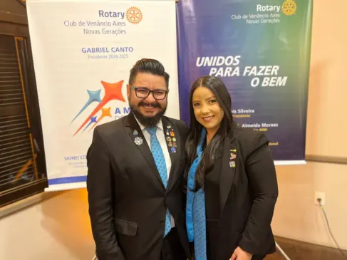 Gabriel Canto e Taís Silveira (Foto: Júnior Posselt/Folha do Mate)