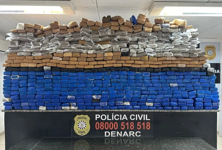 Droga foi apreendida em um depósito pertencente a uma organização criminosa, em Viamão (Foto: Polícia Civil/Divulgação)