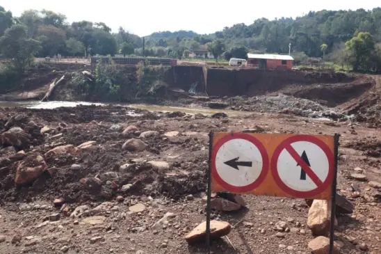 Trabalho de reconstrução da ponte do Passo Fundo estão adiantados