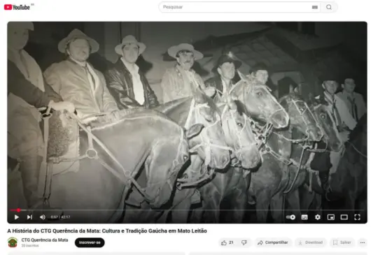 Eraldo Costa (quarto da esquerda para a direita) trouxe o movimento tradicionalista para Mato Leitão
