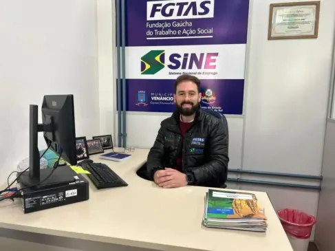 Coordenador da Agência FGTAS/SINE de Venâncio Aires, Fernando Freda. (Foto: AI Prefeitura)