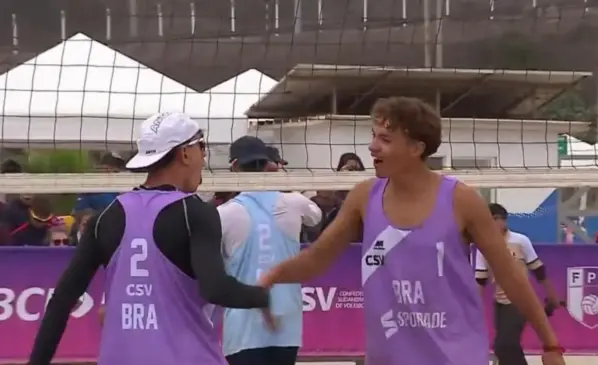 Thomas e Felippe fizeram bonito e levaram o ouro no Sulamericano de Vôlei de Praia