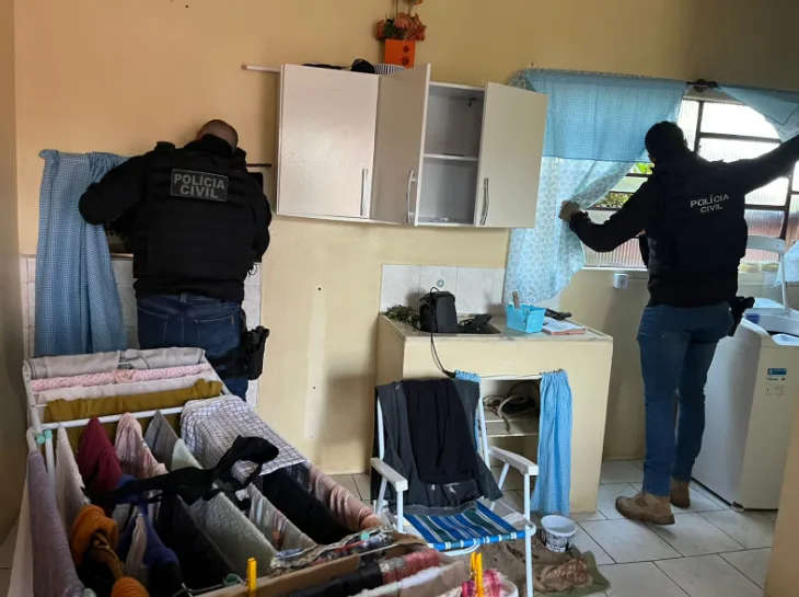Mandados de busca e aprensão foram feitos em Taquari e na Peva (Foto: Polícia Civil/Divulgação)