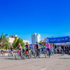 Mais de 53 pessoas participaram do passeio ciclístico da Fenachim, no sábado, 10. Saída foi na Travessa São Sebastião Mártir (Foto: Willian de Oliveira/Divulgação)
