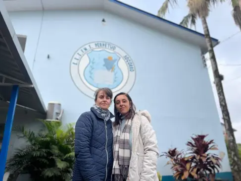 Diretora Ana Carla Wünsch e a supervisora Jaqueline Daniela da Rosa lideram uma série de iniciativas na escola (Fotos: Júnior Posselt/Folha do Mate)