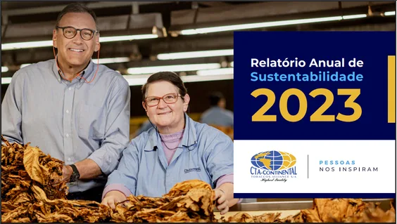 Capa da edição 2023 do Relatório de Sustentabilidade da CTA-Continental. A versão de 2024 está em desenvolvimento (Imagem: Reprodução/CTA-Continental)