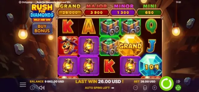 Conheça o jogo de slot Rush for Diamonds, uma caça ao tesouro como nenhuma outra