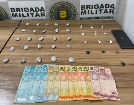 Flagrante foi feito no bairro Brígida (Foto: Brigada Militar/Divulgação)