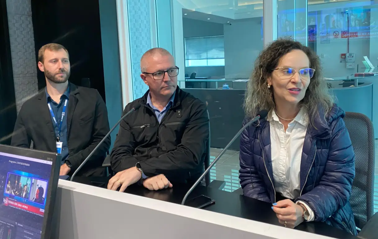 Everton Feix, Rafael Henn e Andréia Valim participaram do programa Terra em Uma Hora, da Rádio Terra (Foto: Marcos Jacobi/Terra FM)