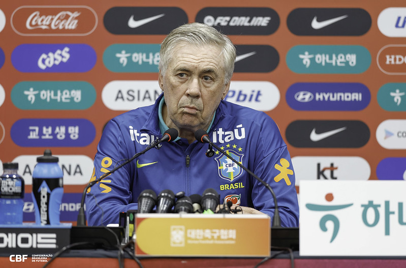Carlos Ancelotti é o treinador da Seleção (Foto: @rafaelribeirorio/CBF)