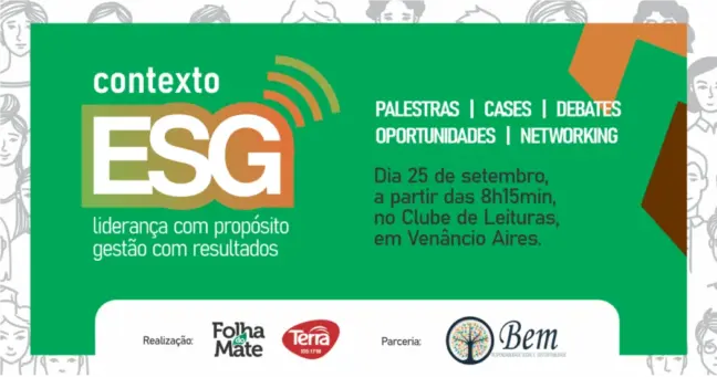Com programação focada em cases empresariais, Contexto ESG é na próxima quinta-feira