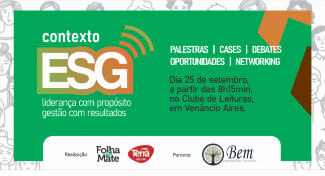 Contexto ESG ocorre na quinta-feira