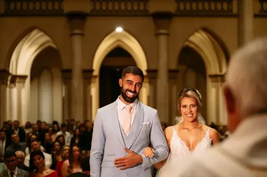 Tainá e Matheus casaram no último sábado, 20, na Igreja Matriz (Fotos Greice Alana/Divulgação)