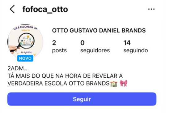 Perfil falso tem dois administradores (Foto: Reprodução/FM)