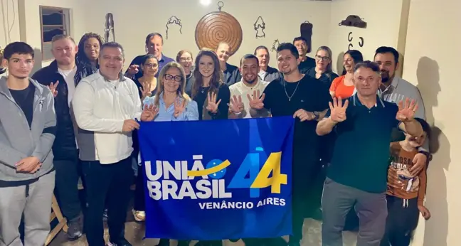 Filiados e simpatizantes se reuniram na noite de quarta-feira, 3, para as definições (Foto: AI União Brasil)