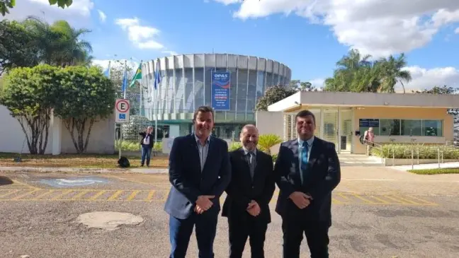 Entidade esteve representada pelo presidente Gilson Becker, pelo vice-presidente em Santa Catarina, Emerson Maas, e pelo secretário executivo, Vinícius Pegoraro.(Foto: Divulgação/Amprotabaco)