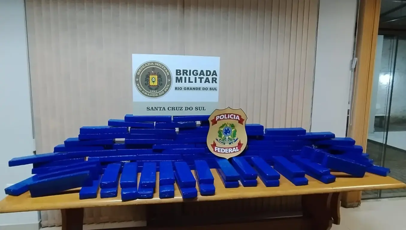 A droga estava dividida em 91 tabletes (Foto: Divulgação).