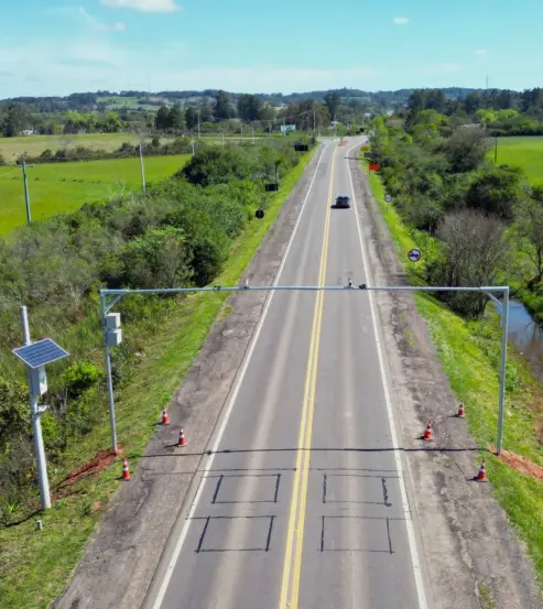 Pórticos medirão a quantidade de veículos na rodovia (Foto: Divulgação)