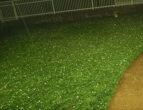 Linha Alto Paredão registrou chuva de granizo nesta madrugada (Foto: Divulgação)