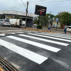 Local recebeu nova faixa elevada (Foto: Divulgação/Prefeitura)