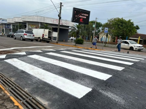Local recebeu nova faixa elevada (Foto: Divulgação/Prefeitura)