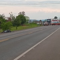 Colisão ocorreu próximo ao acesso à Peva (Foto: Carlos Dickow)