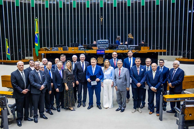 Integrantes das entidades homenageadas (Foto: AI/Deputado federal Heitor Schuch)