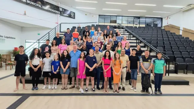 Vereadores mirins escolhidos em 2024 (Foto: AI Câmara de Vereadores)
