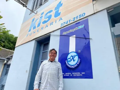 José Luiz Kist fundou a funerária em 1986 (Foto: Débora Kist/Folha do Mate)