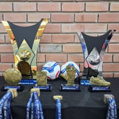 Premiação da Liga Sul Riograndense de Futsal para a categoria Sub-8 (Foto: Fábio Costa/Divulgação)