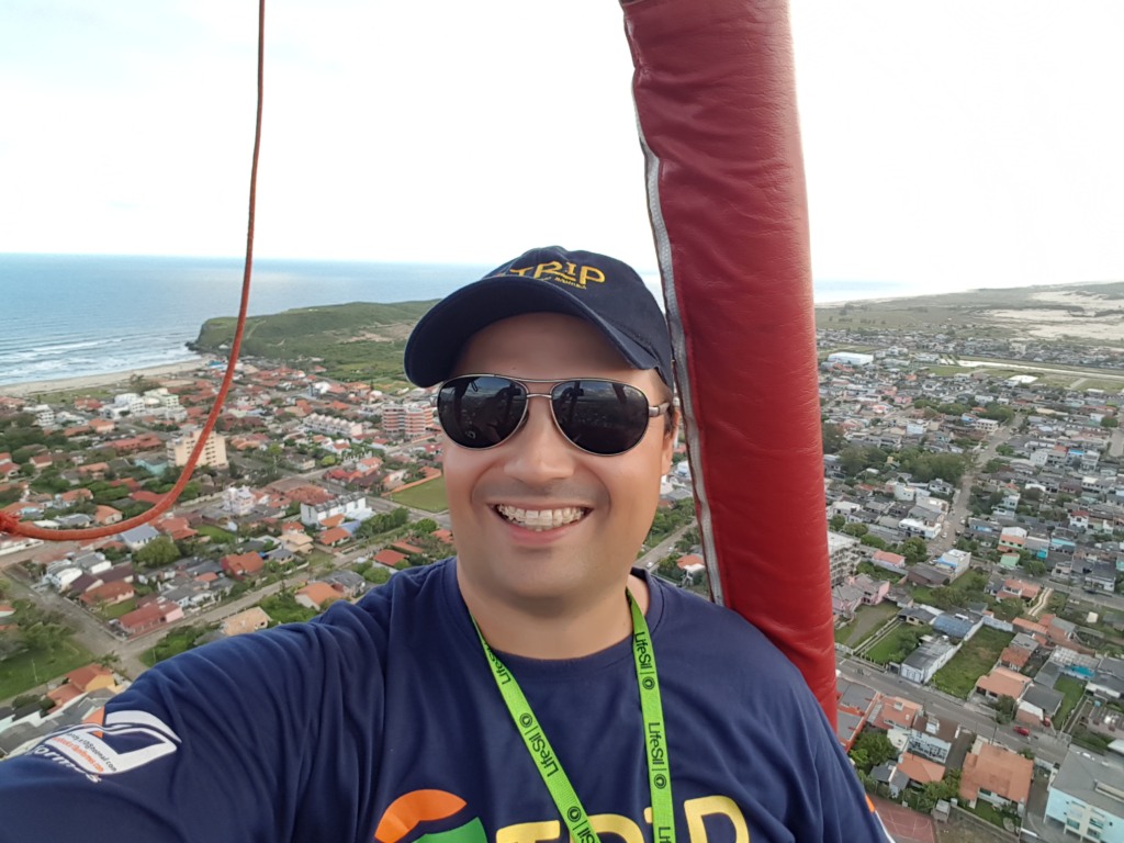 Antes do Festival de Balonismo de Venâncio Aires, Lima voava apenas com passageiros (Foto: Arquivo pessoal) Antes do Festival de Balonismo de Venâncio Aires, Lima voava apenas com passageiros (Foto: Arquivo pessoal)