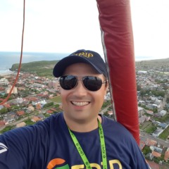 Antes do Festival de Balonismo de Venâncio Aires, Lima voava apenas com passageiros (Foto: Arquivo pessoal)