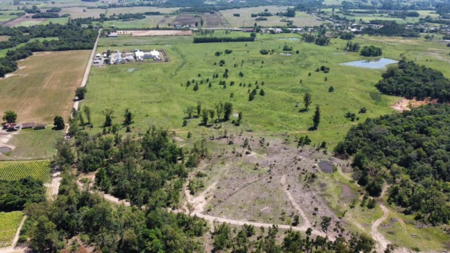 Reportagem do Grupo Folha do Mate confirmou a extração. Imagens de drone – a 200 metros de altura – evidenciam a clareira em meio à vegetação