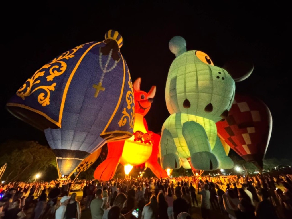 Balões temáticos da 6ª edição do festival chamaram a atenção do público (Foto: Luana Weschenfelder)