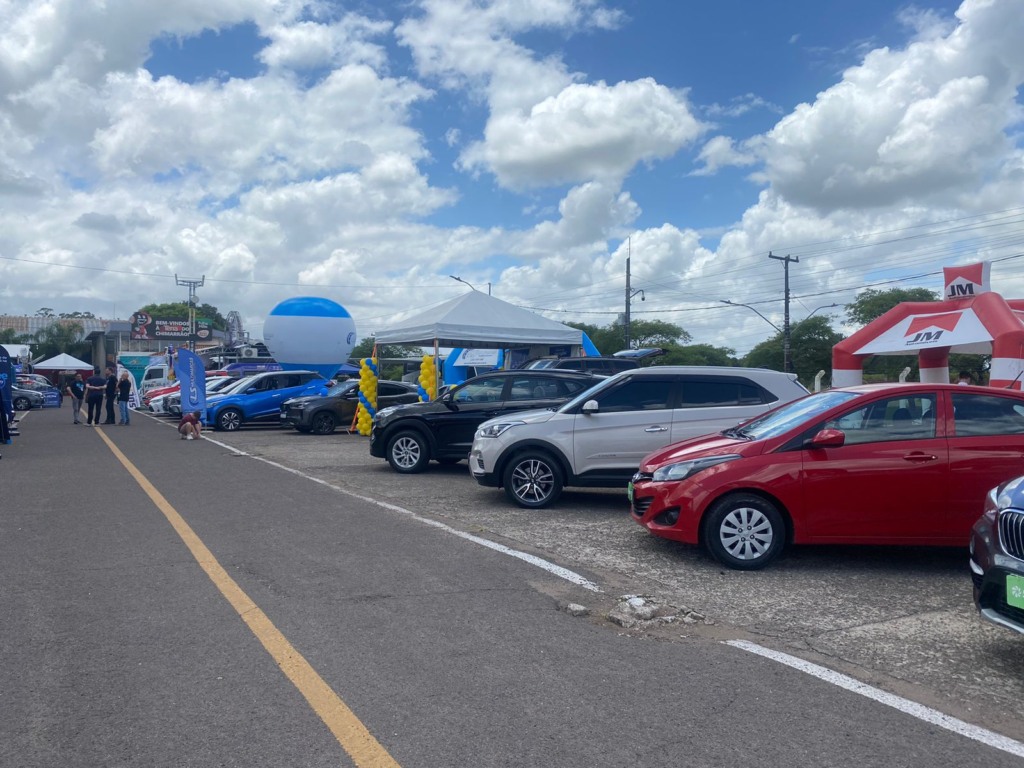 São 100 opções de veículos para os visitantes (Foto: Júlia Brandenburg/Folha do Mate)