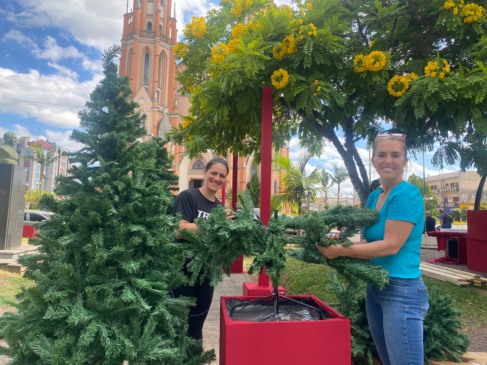 Praça Matriz receberá novidades neste ano (Foto: Júlia Brandenburg/Folha do Mate)