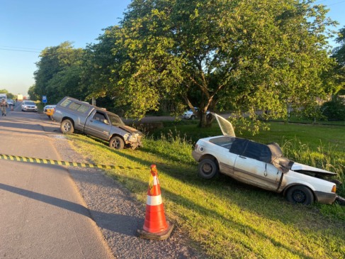 Acidente ocorreu no quilômetro 66 na RSC-287 (Foto: Júlia Brandenburg/Folha do Mate)