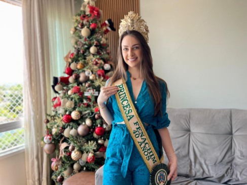 A princesa da 18ª Fenachim afirma que deseja trazer ainda mais representatividade para dentro da festa (Foto: Júnior Posselt/Folha do Mate)