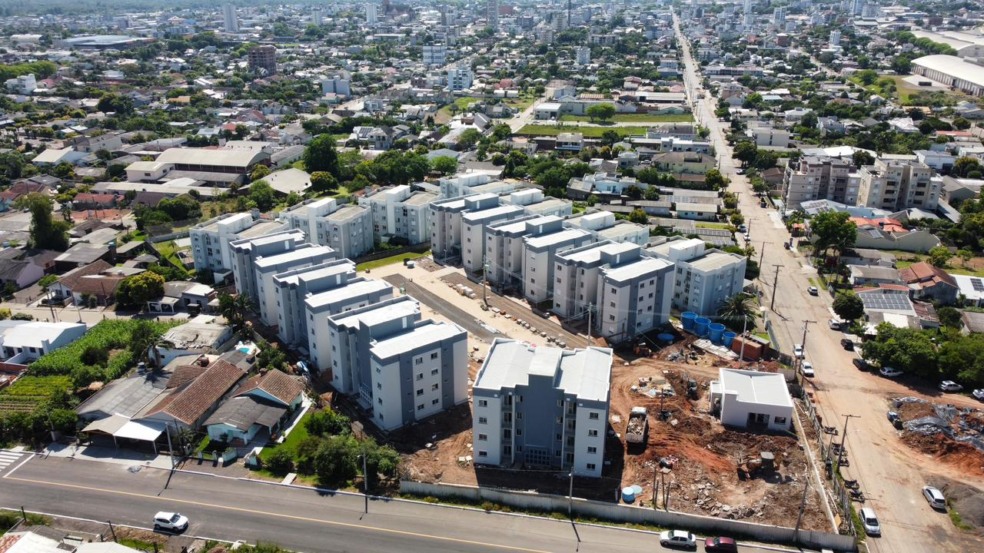Residencial contará com 112 apartamentos pelo ‘Minha Casa, Minha Vida’
(Foto: Renan Zarth/Terra FM)