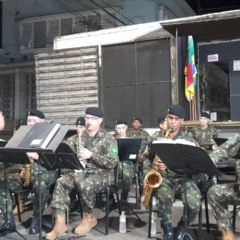 Banda do 7º BIB foi atração na solenidade de abertura da exposição