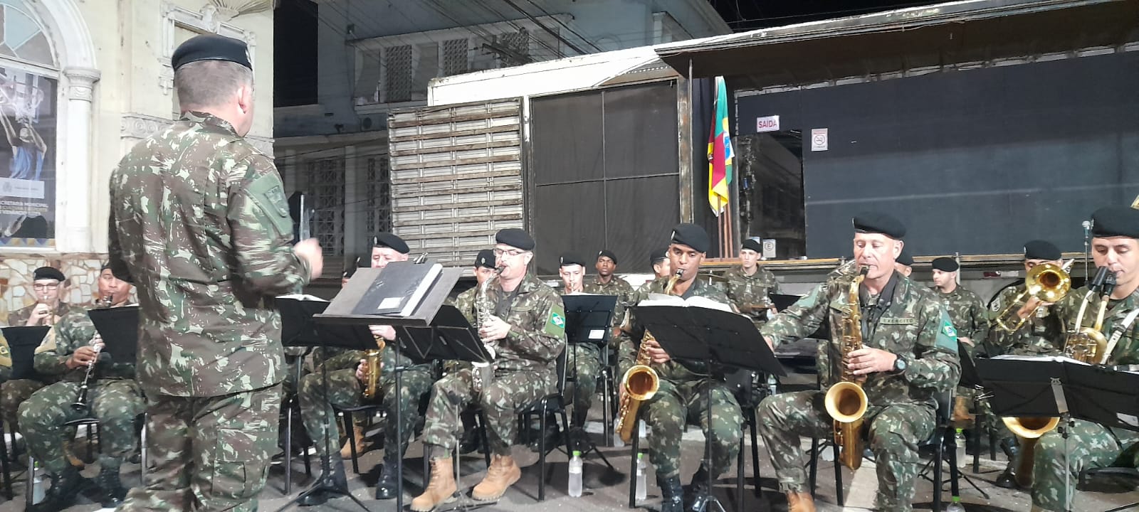 Banda do 7º BIB foi atração na solenidade de abertura da exposição