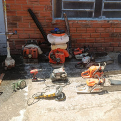 Diversas máquinas foram apreendidas em Linha Coronel Brito (Foto: Polícia Civil/Divulgação)