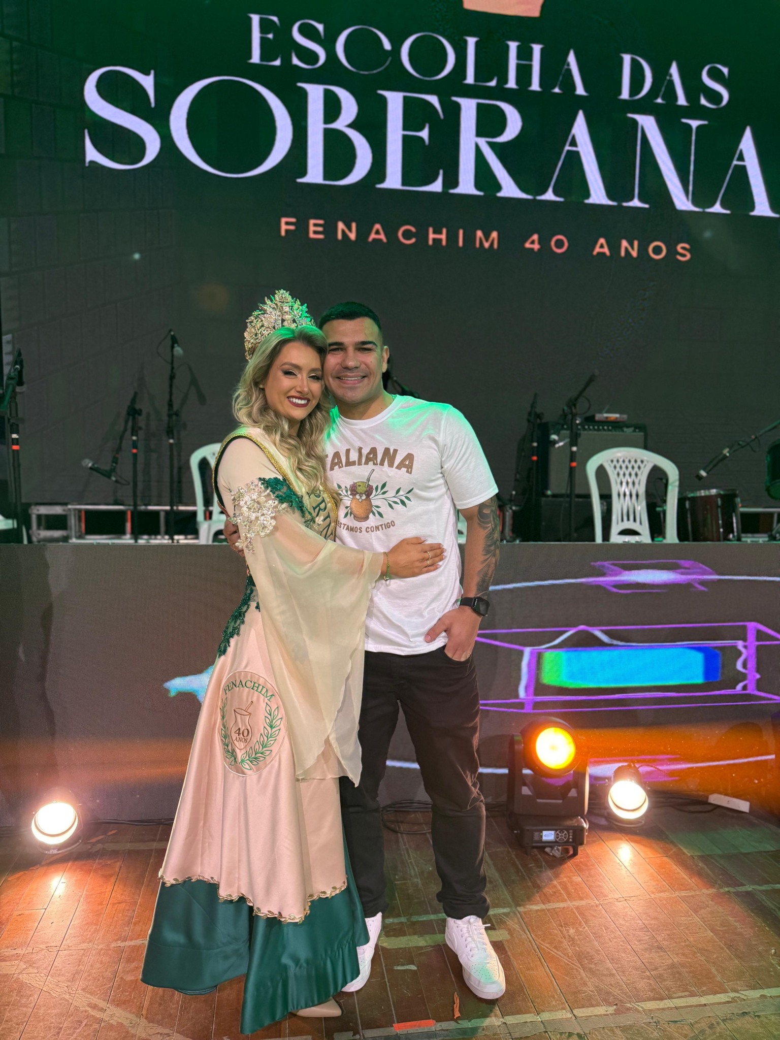 Namorado Gabriel Pfeifer também foi grande incentivador no concurso