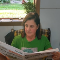 Zilá da Silva Fett, de Linha Taquari Mirim, fez a cirurgia no olho esquerdo dia 1º de novembro (Foto: Arquivo pessoal)