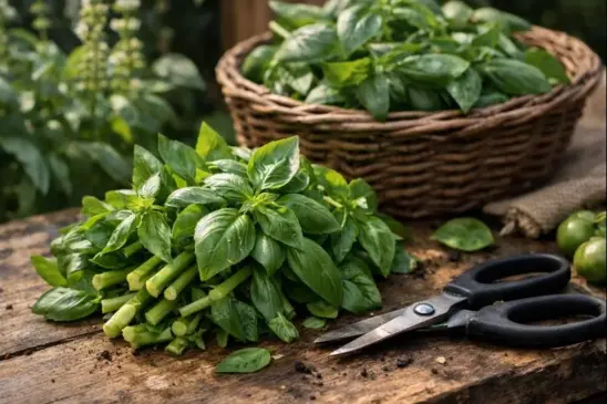 A colheita feita no momento errado que derruba a produtividade do manjericão
