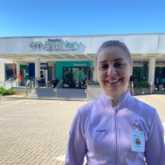 Rosangela Hessel atua na capelania hospitalar do Ana Nery desde 1&ordm; de fevereiro de 2023 (Foto: Divulga&ccedil;&atilde;o)